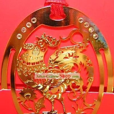 Swarovski Rooster book mark with a beautiful Chinese traditional envelop