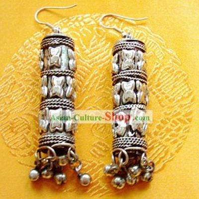 Tibet Natural Silver Earrings