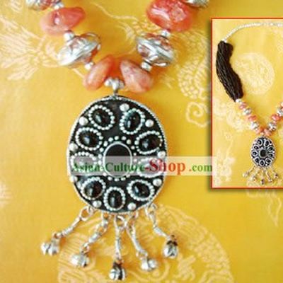 Tibet Natural Silver and Coral Necklace 3