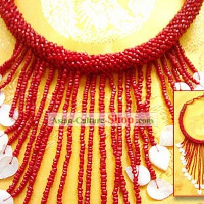 Tibet Natural Coral Shell Necklace