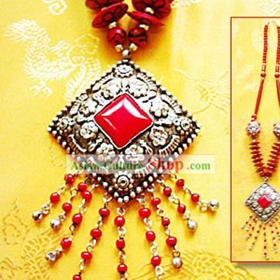 Tibet Natural Silver Coral Necklace 5