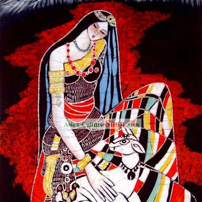 Chinese Batik Hanging-China Minority Beauty