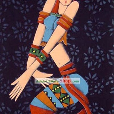Hand Made Batik Hanging-Dancing Beauty