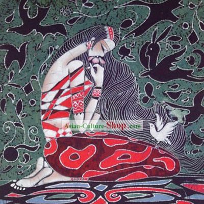 Hand Made Batik Hanging-Thinking