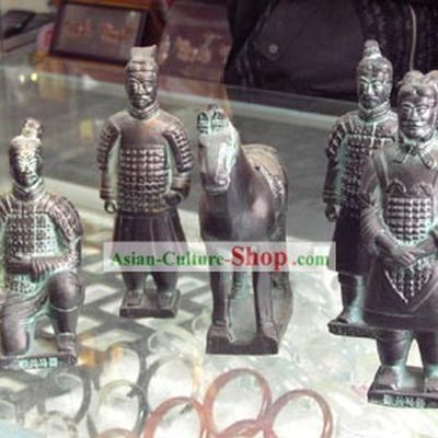 China Terra Cotta Warrior Pottery Set(5 Statues)