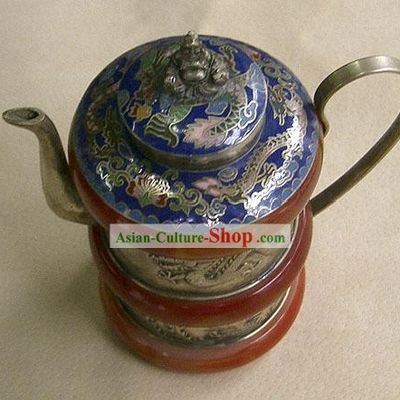 Tibet Stunning Dragon and Phoenix Jade Stove