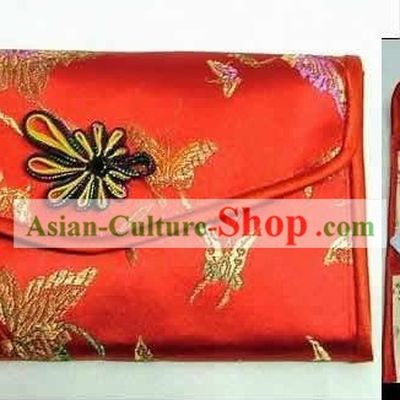 Chinese Classic Red Butterfly Purse