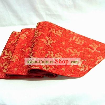 Chinese Classic Red Dragon Table Banner