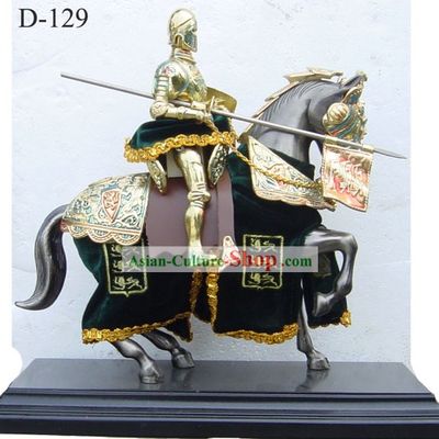 Chinese Classic Bronze Knight Figurine