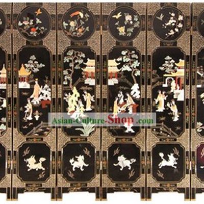 Chinese Hand Made Lacquer Ware Screen-The Dream of Red Chamber