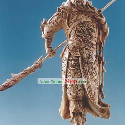 Chinese Classic Wood Statue Guan Gong