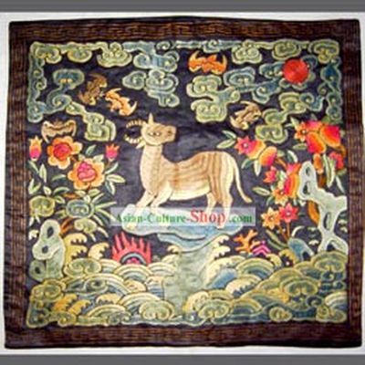 Qing Dynasty Eighth Grade Military Government Offical Hand Embroidery Flake