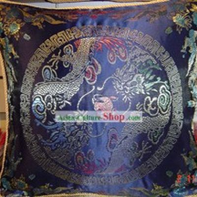 Chinese Classic Palace Dragon Silk Cushion