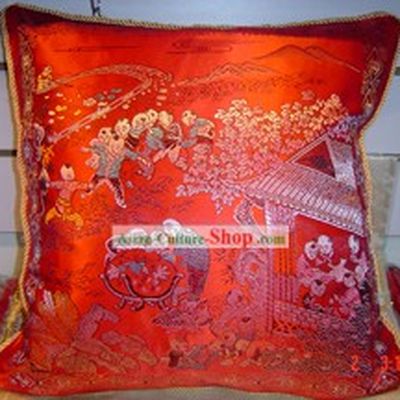 Hundreds of Children Cushion Cover of Chinese Traditional Wedding