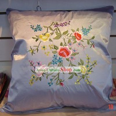 Chinese Palace Flower Silk Cushion