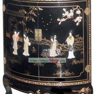 Chinese Palace Lacquer Ware Cabinet-Ancient Four Beauties
