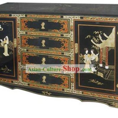 Chinese Palace Lacquer Ware Cabinet-Ancient Beauties