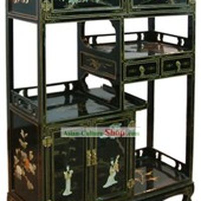Chinese Palace Lacquer Ware Cabinet-Flower, Bird and Beauty