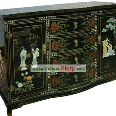 Chinese Palace Lacquer Ware Cabinet-Ancient Stories