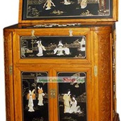 Chinese Classic Golden Palace Lacquer Ware Beer Cabinet