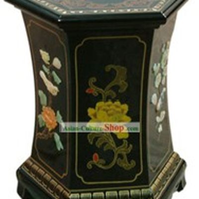 Chinese Palace Lacquer Ware Mound Sits