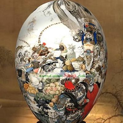 Chinese Wonders Hand Painted Colorful Egg-Monkey Fairy Inside the Mountain of the West Journey