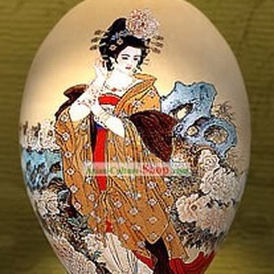 Chinese Wonders Hand Painted Colorful Egg-Gui Fei Empress (one of four ancient beauties)