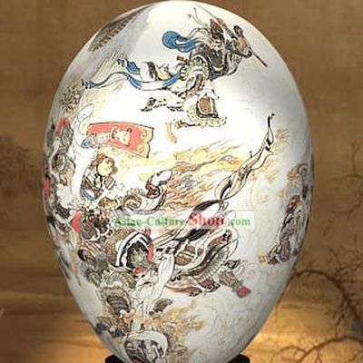 Chinese Wonders Hand Painted Colorful Egg-Mighty Monkey King of West Journey