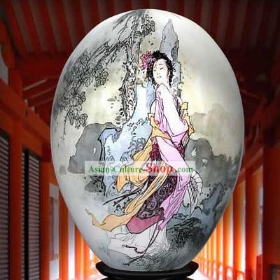 Chinese Wonders Hand Painted Colorful Egg-Dou Er In The Wind