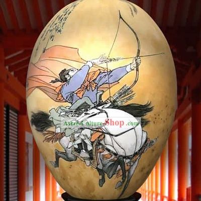 Chinese Wonders Hand Painted Colorful Egg-Guan Gong