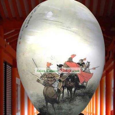 Chinese Wonders Hand Painted Colorful Egg-Hero Brothers Painting