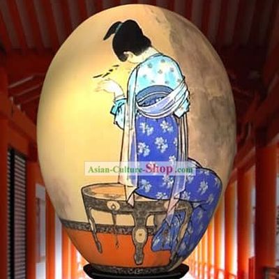 Chinese Wonder Hand Painted Colorful Egg-Bird Love Painting