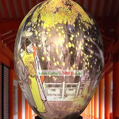 Chinese Wonder Hand Painted Colorful Egg-Chrysanthemum Emperor Painting