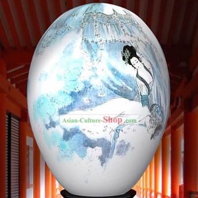 Chinese Wonder Hand Painted Colorful Egg-Beautiful Ancient Angel Painting