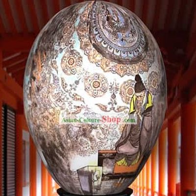 Chinese Wonder Hand Painted Colorful Egg-Confucius Painting