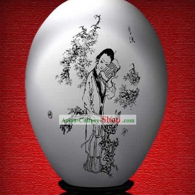 Chinese Wonder Hand Painted Colorful Egg-Xiao Zhi of The Dream of Red Chamber
