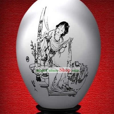 Chinese Wonder Hand Painted Colorful Egg-Xi Ren The Dream of Red Chamber