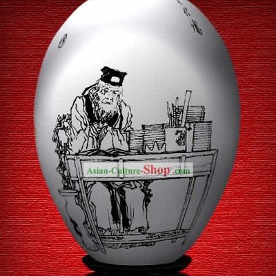 Chinese Wonder Hand Painted Colorful Egg-Jia Dairu of The Dream of Red Chamber