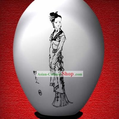 Chinese Wonder Hand Painted Colorful Egg-Xing Lady of The Dream of Red Chamber