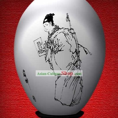 Chinese Wonder Hand Painted Colorful Egg-Ancient Scholar of The Dream of Red Chamber