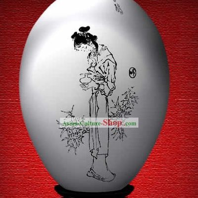 Chinese Wonder Hand Painted Colorful Egg-Zi Juan of The Dream of Red Chamber