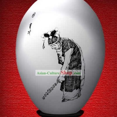 Chinese Wonder Hand Painted Colorful Egg-Jia Zhen of The Dream of Red Chamber