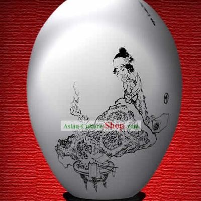 Chinese Wonder Hand Painted Colorful Egg-Jia Baoyu of The Dream of Red Chamber