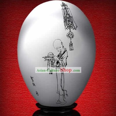 Chinese Wonder Hand Painted Colorful Egg-Zhi Neng of The Dream of Red Chamber