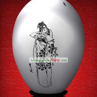 Chinese Wonder Hand Painted Colorful Egg-Jia Lian of The Dream of Red Chamber