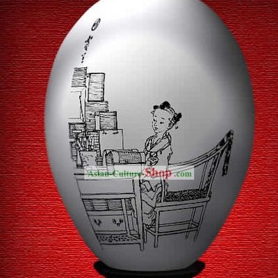 Chinese Wonder Hand Painted Colorful Egg-Jia Lan of The Dream of Red Chamber