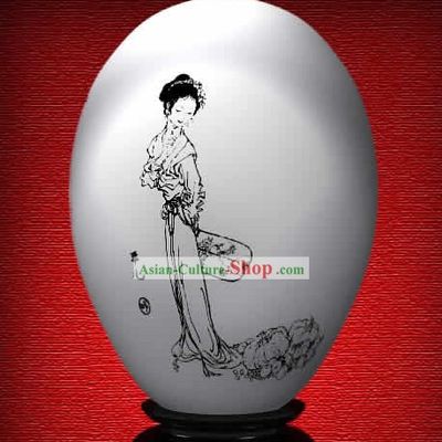 Chinese Wonder Hand Painted Colorful Egg-Ping Er of The Dream of Red Chamber