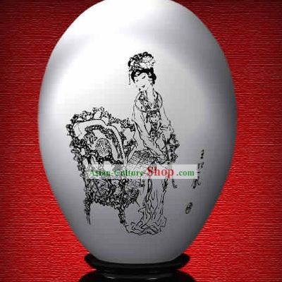 Chinese Wonder Hand Painted Colorful Egg-Wang Xifeng of The Dream of Red Chamber