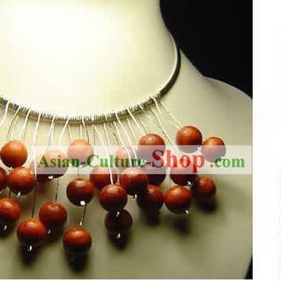 Hand Made Natural Red Coral Necklace