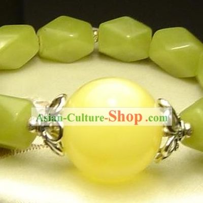 Burma topaz and Poland beeswaz Bracelet